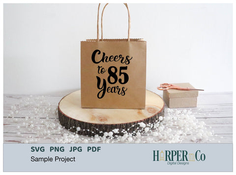 85 Year SVG PNG Cut EPS File SVG HarperNCo 