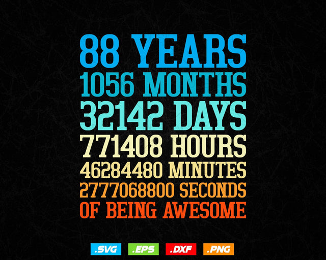 88th Birthday,88th Birthday Svg,88th Birthday Tshirt,88th Birthday Gifts,Retro Vintage Svg,Aged To Perfection,Birthday Mom,Birthday Party Svg,Its My Birthday,Birthday Clipart,Birthday Squad Svg,Birthday Dad,Happy Birthday SVG DesignDestine 