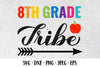 8th Grade tribe SVG. First day of school quote shirt design - So Fontsy