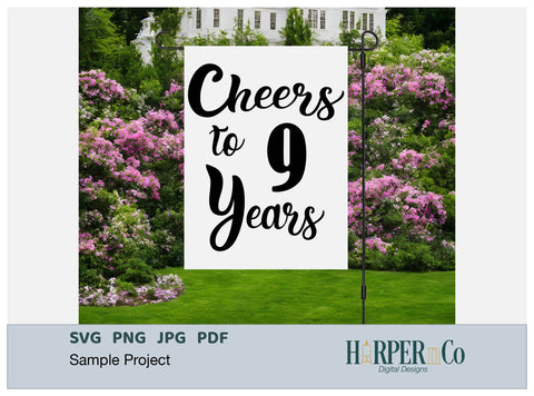 9 Year SVG PNG Cut EPS File SVG HarperNCo 