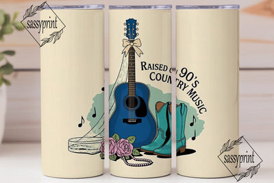 90s Country Music 20oz Tumbler Wrap Sublimation sassyprint 