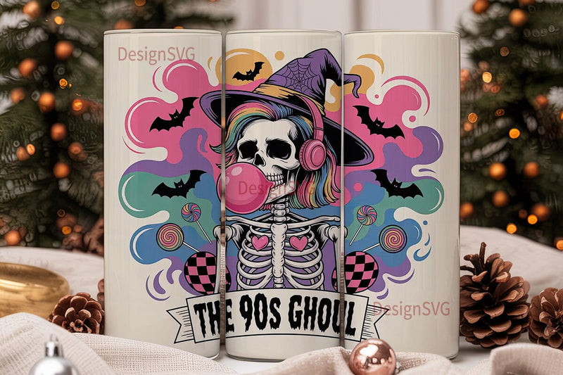 90s Ghoul 20oz Tumbler Wrap Sublimation DesignSVG 