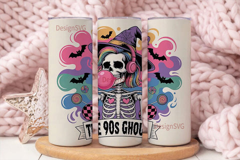 90s Ghoul 20oz Tumbler Wrap Sublimation DesignSVG 