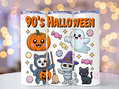 90s Ghoul Retro Vintage Halloween Tumbler, Retro Halloween Wrap, Vintage Spooky Cup, 90s Halloween Drinkware, Nostalgic Ghoul Design, Throwback Halloween Sublimation, Classic 90s Spooky Art Sublimation SvggirlplusArt 
