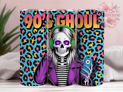 90s Retro Neon Skeleton Halloween Tumbler, Retro Skeleton Mug, Halloween Skeleton Art, 20Oz Tumbler Wrap, Sublimation Design, Vintage Spooky Drinkware, Neon Halloween Print Sublimation Li Zamperini 