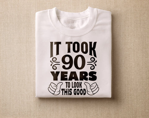 90th Birthday SVG Bundle, 6 Designs, 90 And Fabulous SVG, Cheers To 90 Years SVG, Vintage 1936 SVG, It Took 90 Years To Look This Good SVG, Hello Ninety SVG SVG HappyDesignStudio 