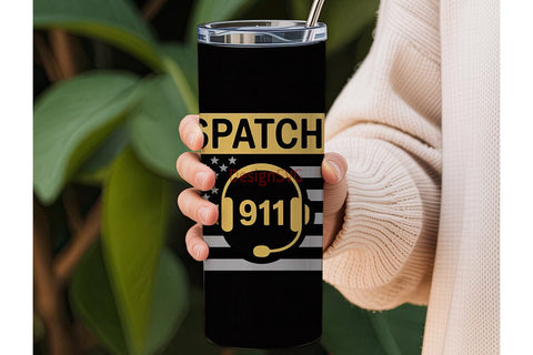 911 Dispatcher 20oz Tumbler Wrap Sublimation DesignSVG 