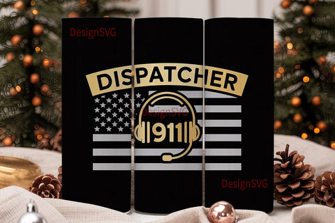 911 Dispatcher 20oz Tumbler Wrap Sublimation DesignSVG 