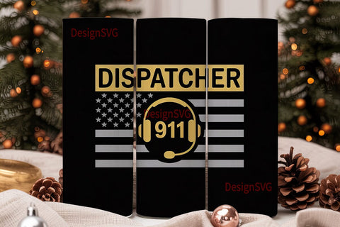911 Dispatcher 20oz Tumbler Wrap Sublimation DesignSVG 