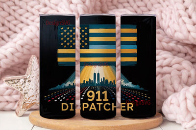 911 Dispatcher Tribute 20oz Tumbler Wrap Sublimation DesignSVG 