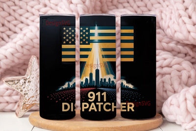 911 Dispatcher Tribute 20oz Tumbler Wrap Sublimation DesignSVG 