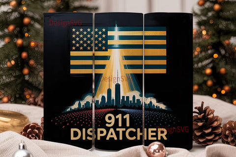 911 Dispatcher Tribute 20oz Tumbler Wrap Sublimation DesignSVG 