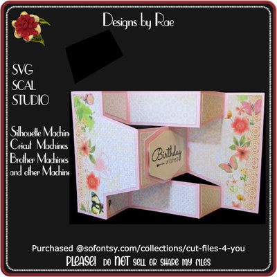 967 Shutter Fold Greeting Card SVG Designs by Rae 