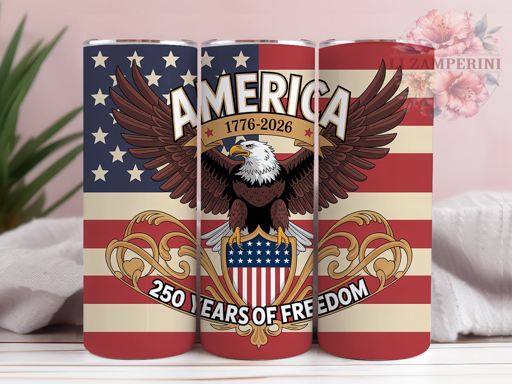 USA 250th Celebration 20oz Tumbler, 250th Anniversary, Garden Flag, USA ...