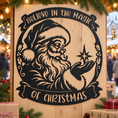 Believe in the magic of Christmas laser svg (6).png
