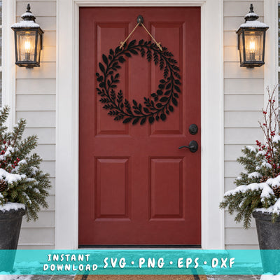 Botanical wreath door hanger laser svg 1.jpg