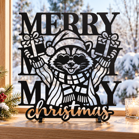 Christmas Gift Raccoon laser svg 7.png