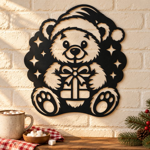 Christmas Teddy Bear laser svg 4.png