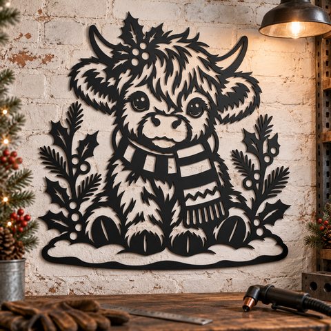 Christmas highland calf laser svg (4).png