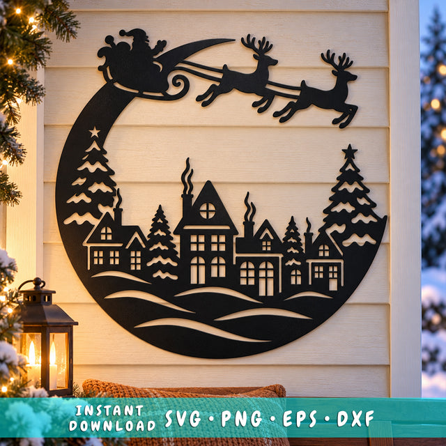 Crescent Christmas Village laser svg 1.jpg