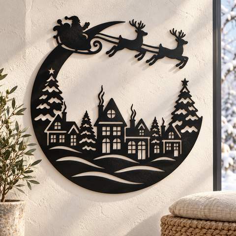 Crescent Christmas Village laser svg 5.png