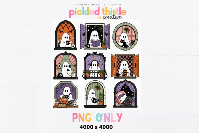 Cute Spooky Ghost Collage Digital Download.jpg