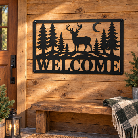 Deer forest welcome sign laser svg  (2).png