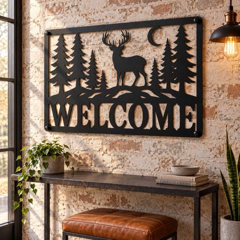 Deer forest welcome sign laser svg  (3).png