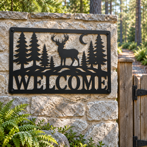 Deer forest welcome sign laser svg  (7).png