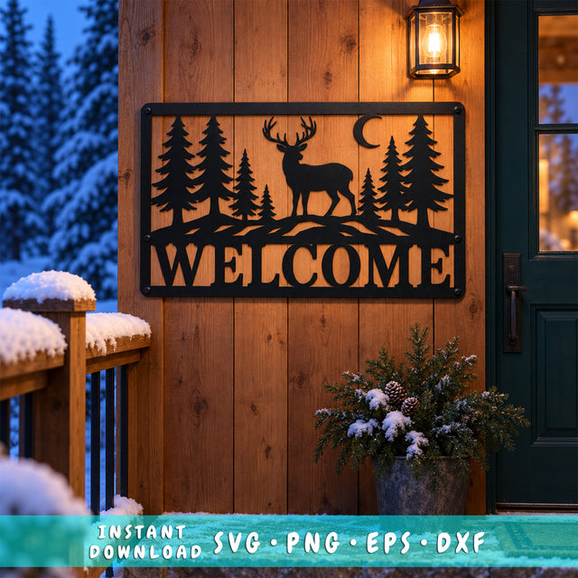 Deer forest welcome sign laser svg 1.jpg
