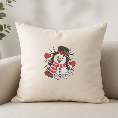 EF623. Christmas Snowman - White_Pillow.jpg