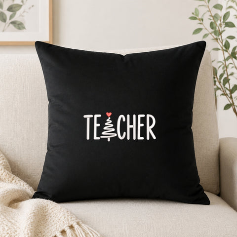EF624. Christmas Teacher Tree - Black_Pillow.jpg