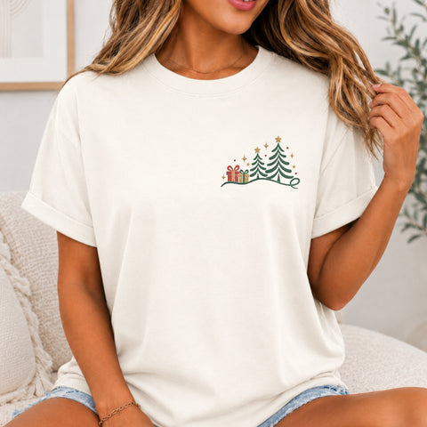 EF625. Christmas Trees & Gifts - White_tshirt.jpg