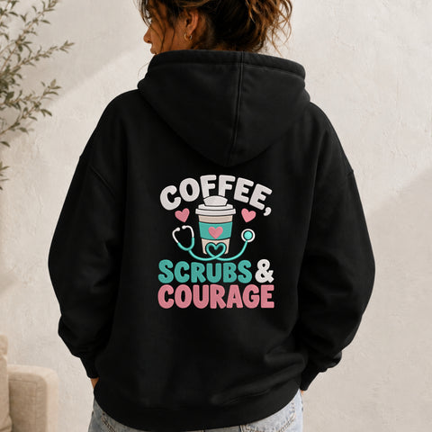 EF626. Coffee Scrubs & Courage - Black_Hoodie.jpg