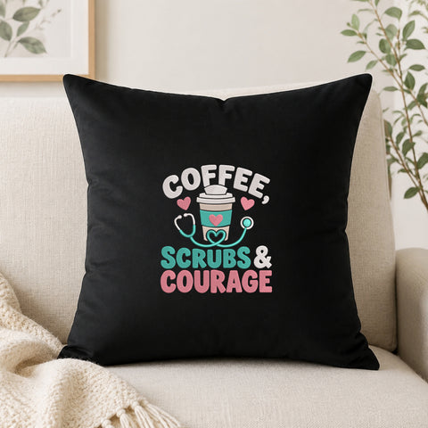 EF626. Coffee Scrubs & Courage - Black_Pillow.jpg