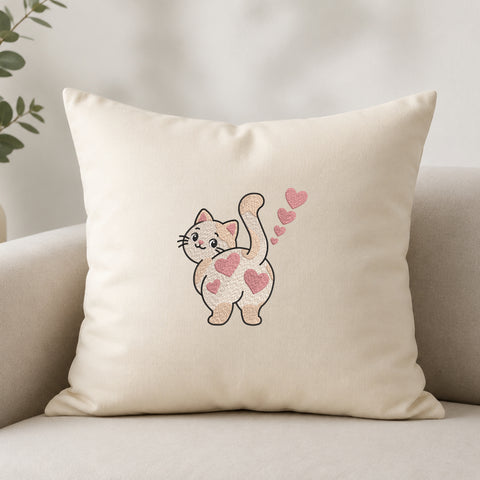 EF627. Cute Cat Heart Fart - White_Pillow.jpg