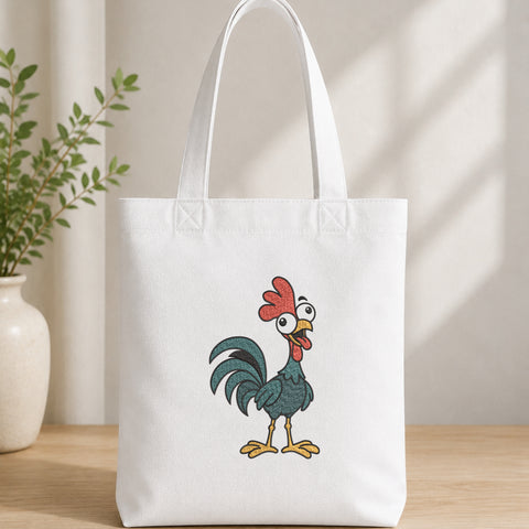 EF629. Funny Hei Hei Rooster - White_Totebag.jpg