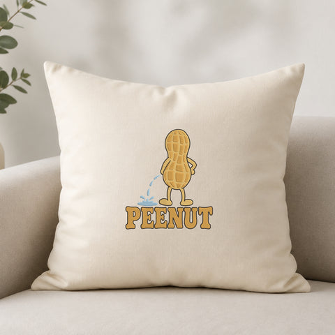 EF630. Funny Peanut Wordplay - White_Pillow.jpg