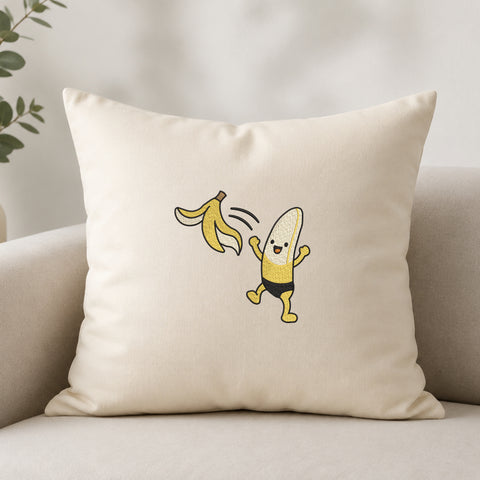 EF631. Funny Peeled Banana - White_Pillow.jpg