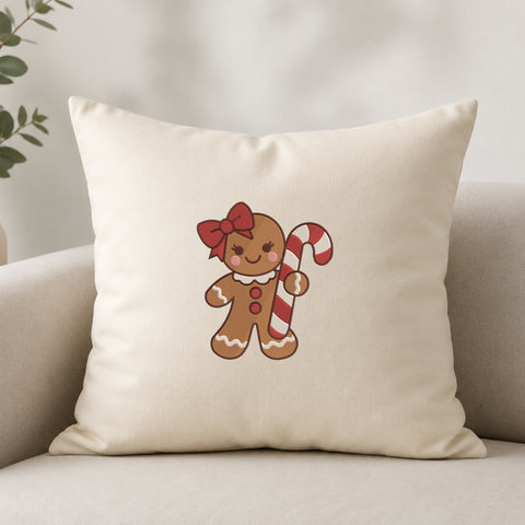 EF632. Gingerbread Girl Candy Cane - White_Pillow.jpg