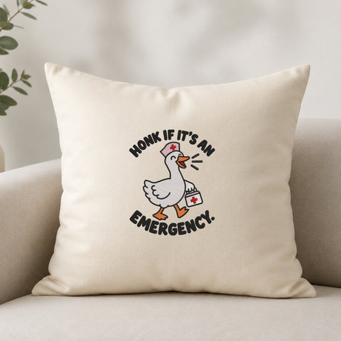 EF636. Honk If It's an Emergency - White_Pillow.jpg