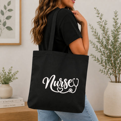 EF637. I Love Nurses - Black_Totebag.jpg