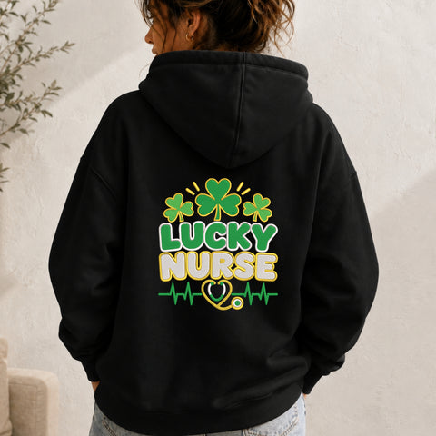EF638. Lucky Nurse St Patrick's Day - Black_Hoodie.jpg