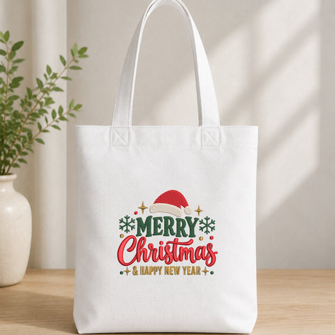 EF639. Merry Christmas - White_Totebag.jpg