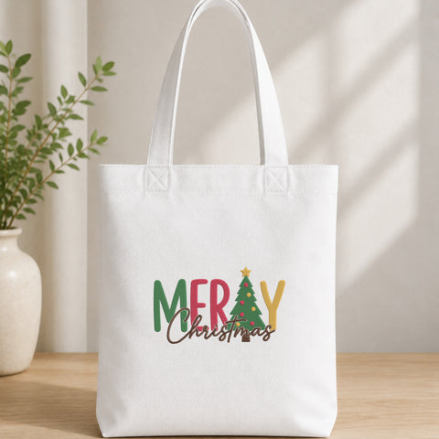 EF640. Merry Christmas Tree Alphabet - White_Totebag.jpg