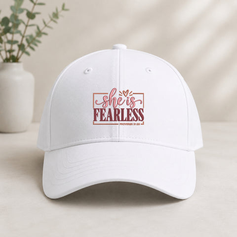 EF646. She Is Fearless Proverbs - White_Cap.jpg