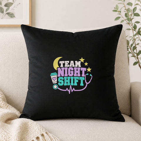 EF649. Team Night Shift Nurse - Black_Pillow.jpg