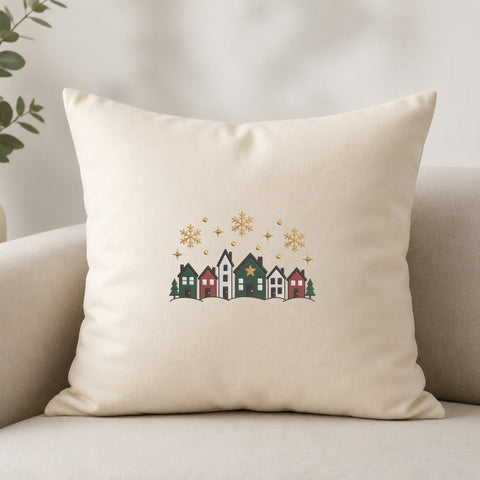 EF651. Winter Village Snowflakes - White_Pillow.jpg