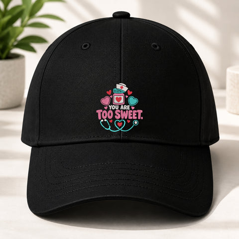 EF652. You Are Too Sweet Nurse - Black_Cap.jpg