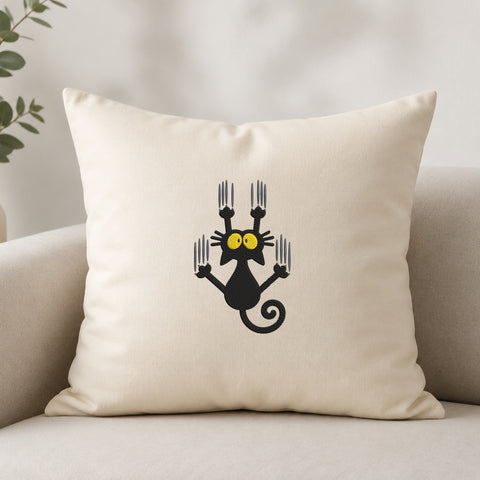 EF675. Black Cat - White_Pillow.jpg